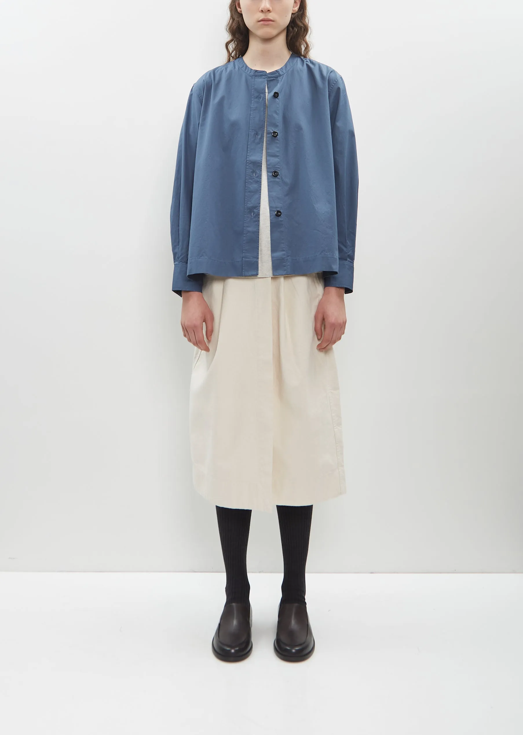 Button Through Collarless Shirt sold by La Garconne product image thumbnail 4