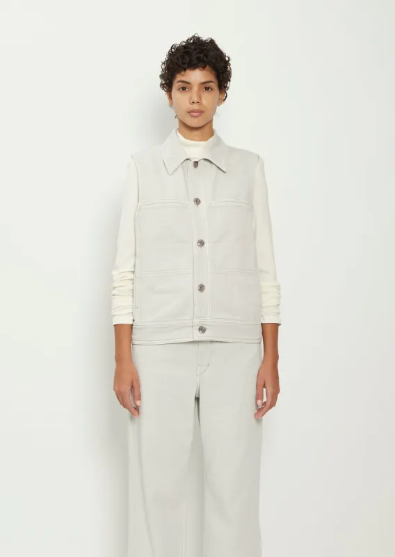 Denim Sleeveless Jacket made by Lemaire