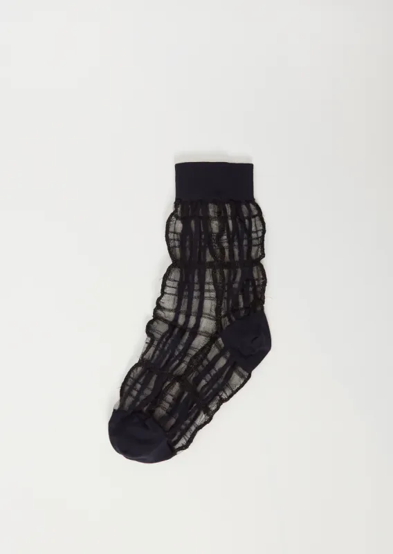 Plaid Socks — Black sold by La Garconne