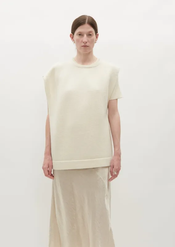 Open Gilet — Raw White sold by La Garconne
