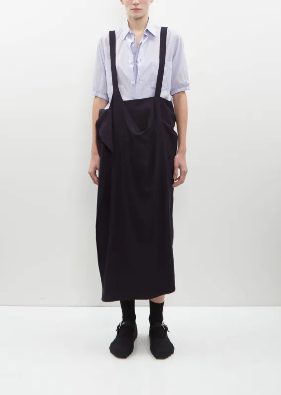 Wool-Viscose Drape Jumper Skirt sold by La Garconne