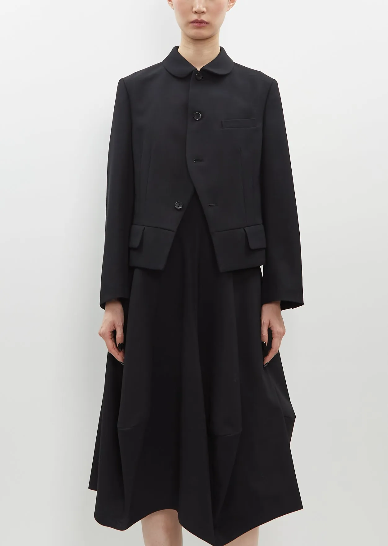 Wool Round Collar Jacket sold by La Garconne