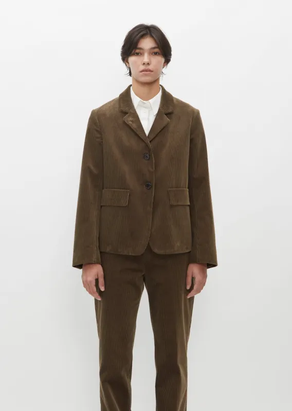 Flap Pocket Cotton Blazer sold by La Garconne