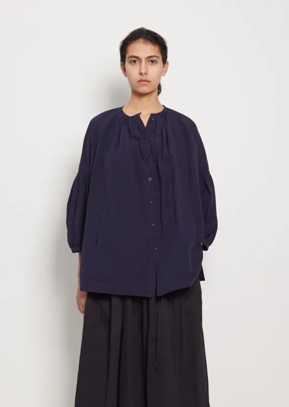 Light Cotton Paper 3 by 3 Shirt — Ink sold by La Garconne