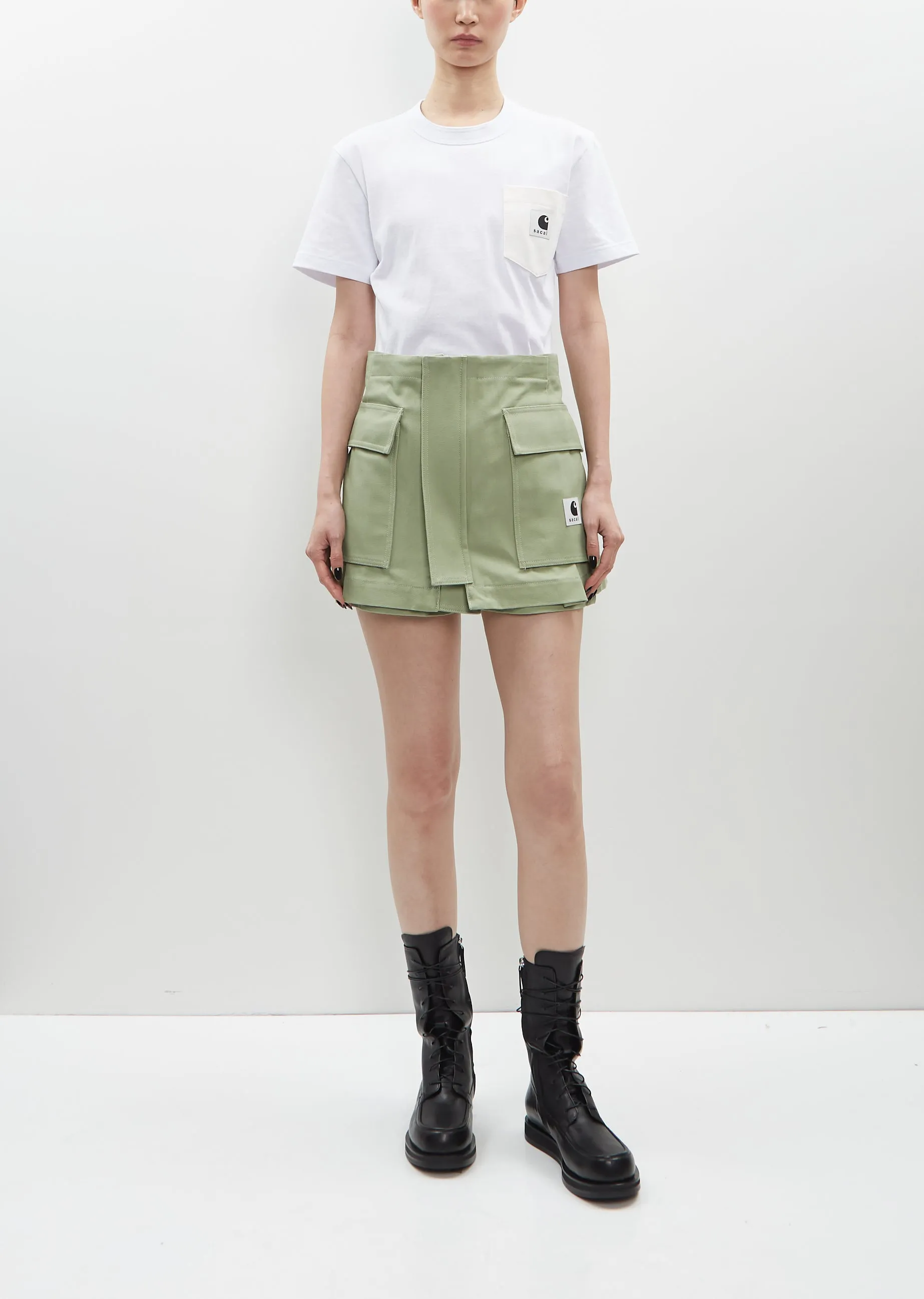 sacai Carhartt スカート 2サイズグリーン新品 Duck Skort — Light Green | Parallel