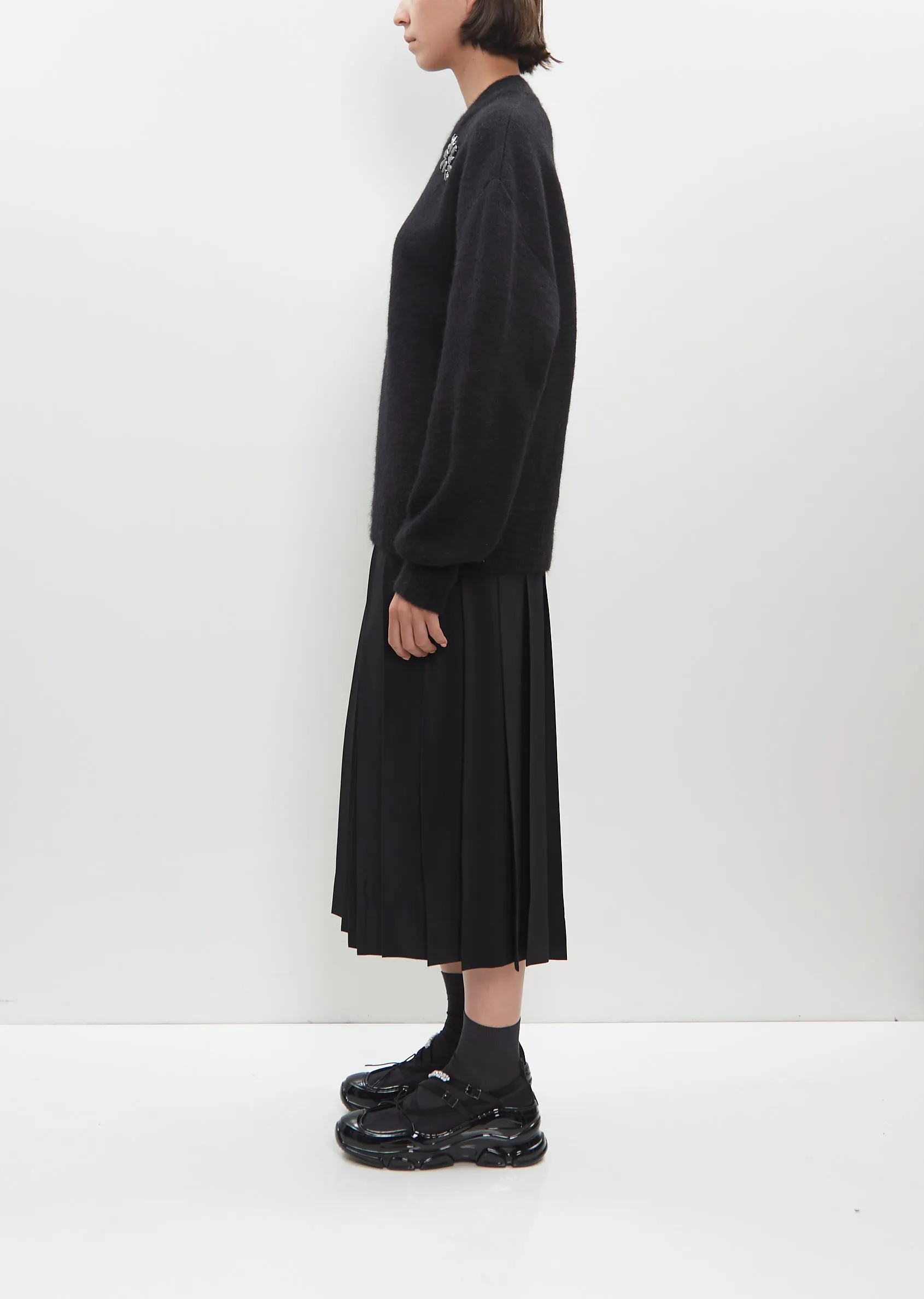 Turbo Embellished Alpaca Knit Relaxed Jumper sold by La Garconne product image thumbnail 2