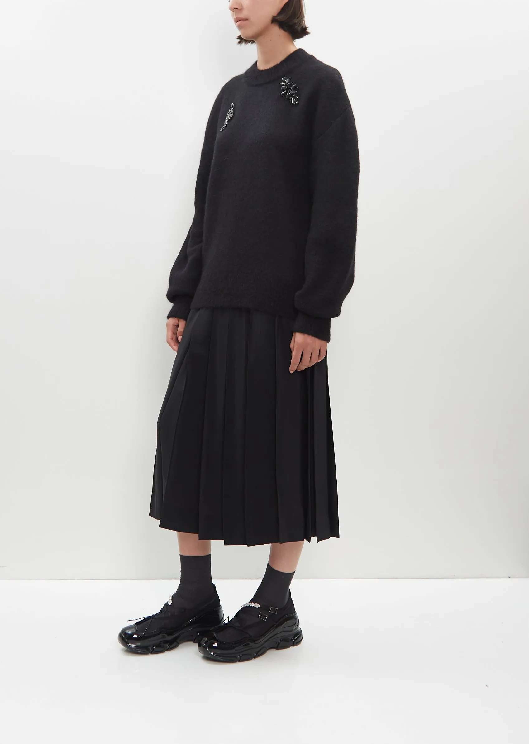 Turbo Embellished Alpaca Knit Relaxed Jumper sold by La Garconne product image thumbnail 4