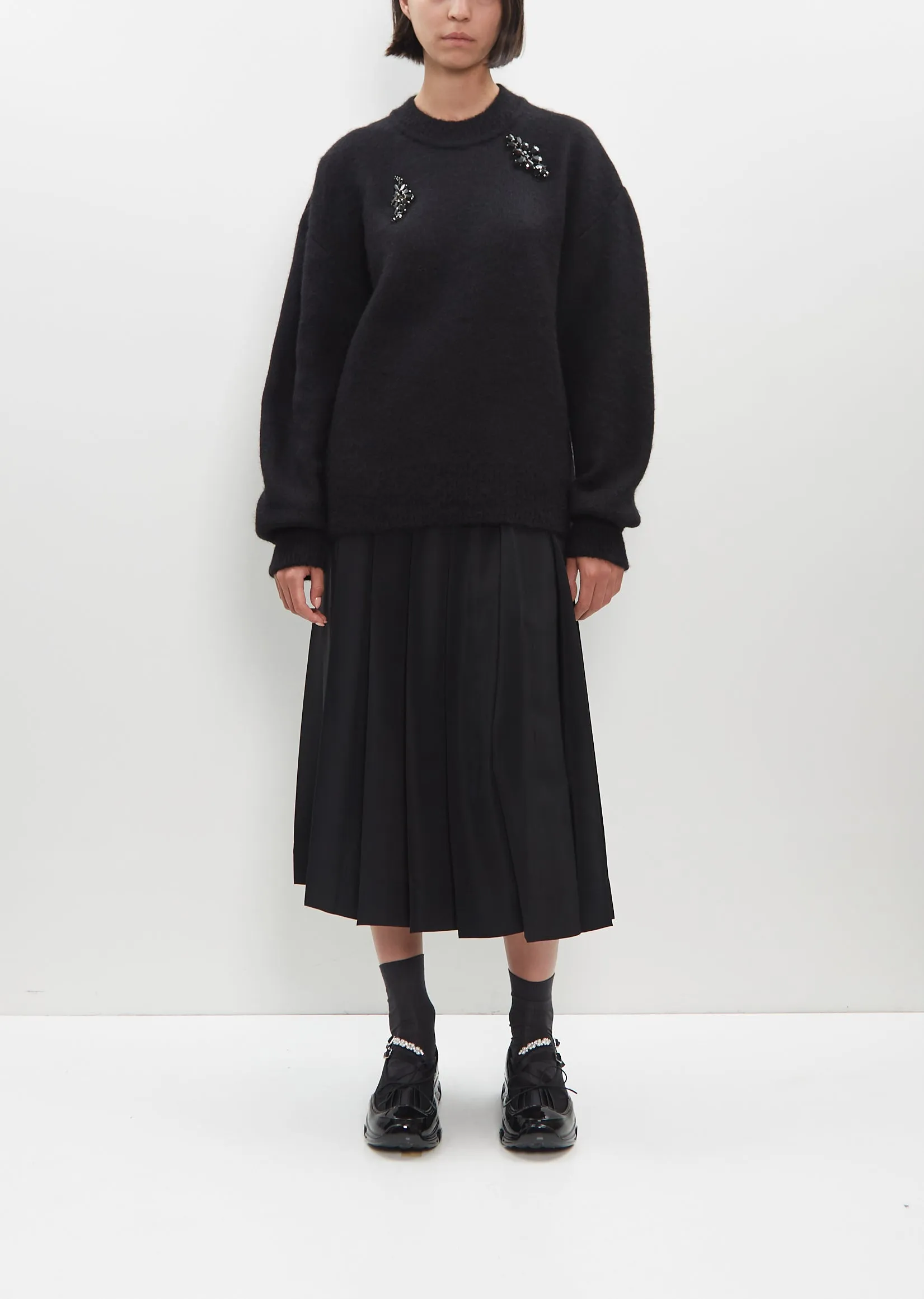 Turbo Embellished Alpaca Knit Relaxed Jumper sold by La Garconne product image thumbnail 5