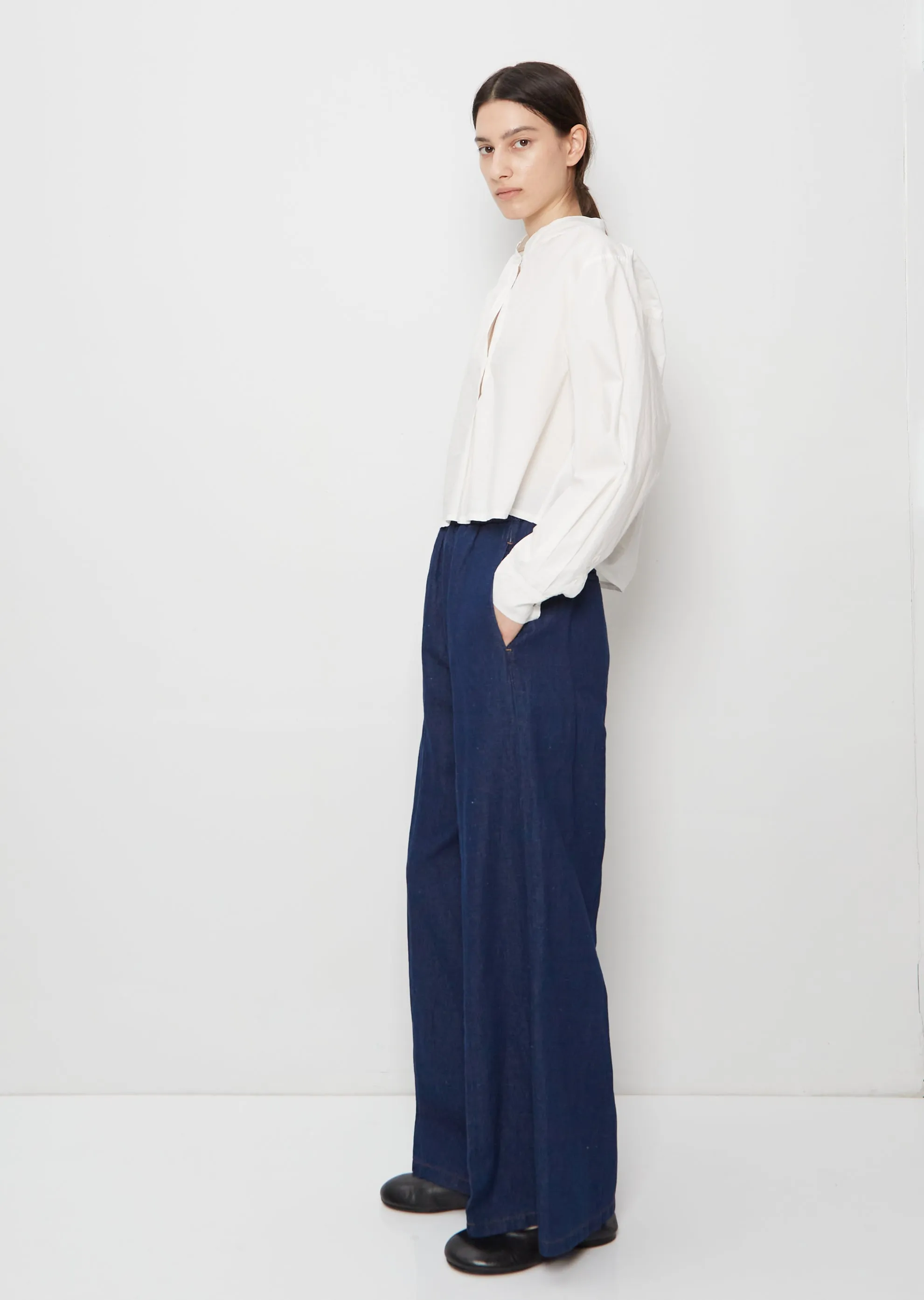 Denim Wide Leg Pants sold by La Garconne product image thumbnail 2