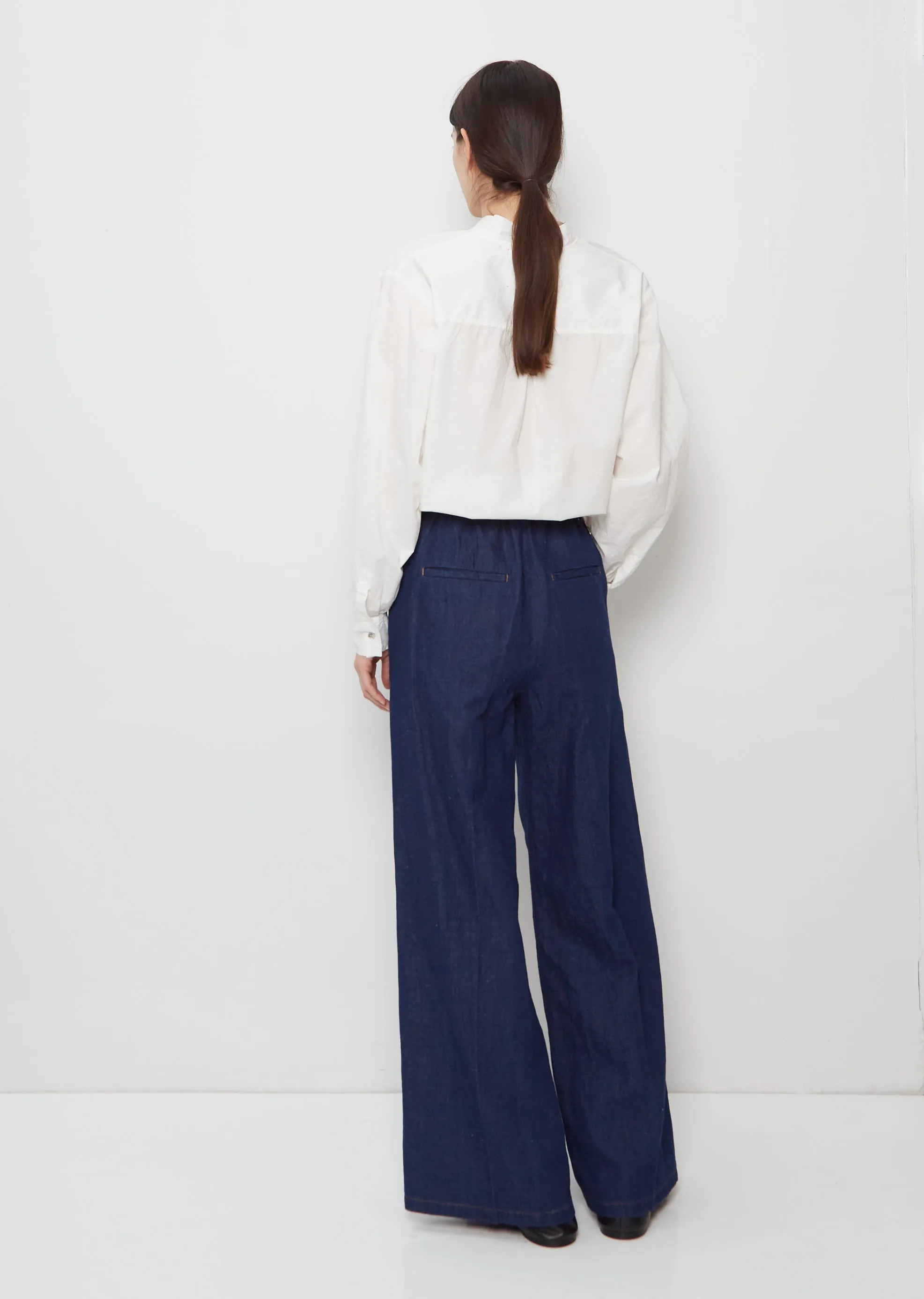 Denim Wide Leg Pants sold by La Garconne product image thumbnail 3