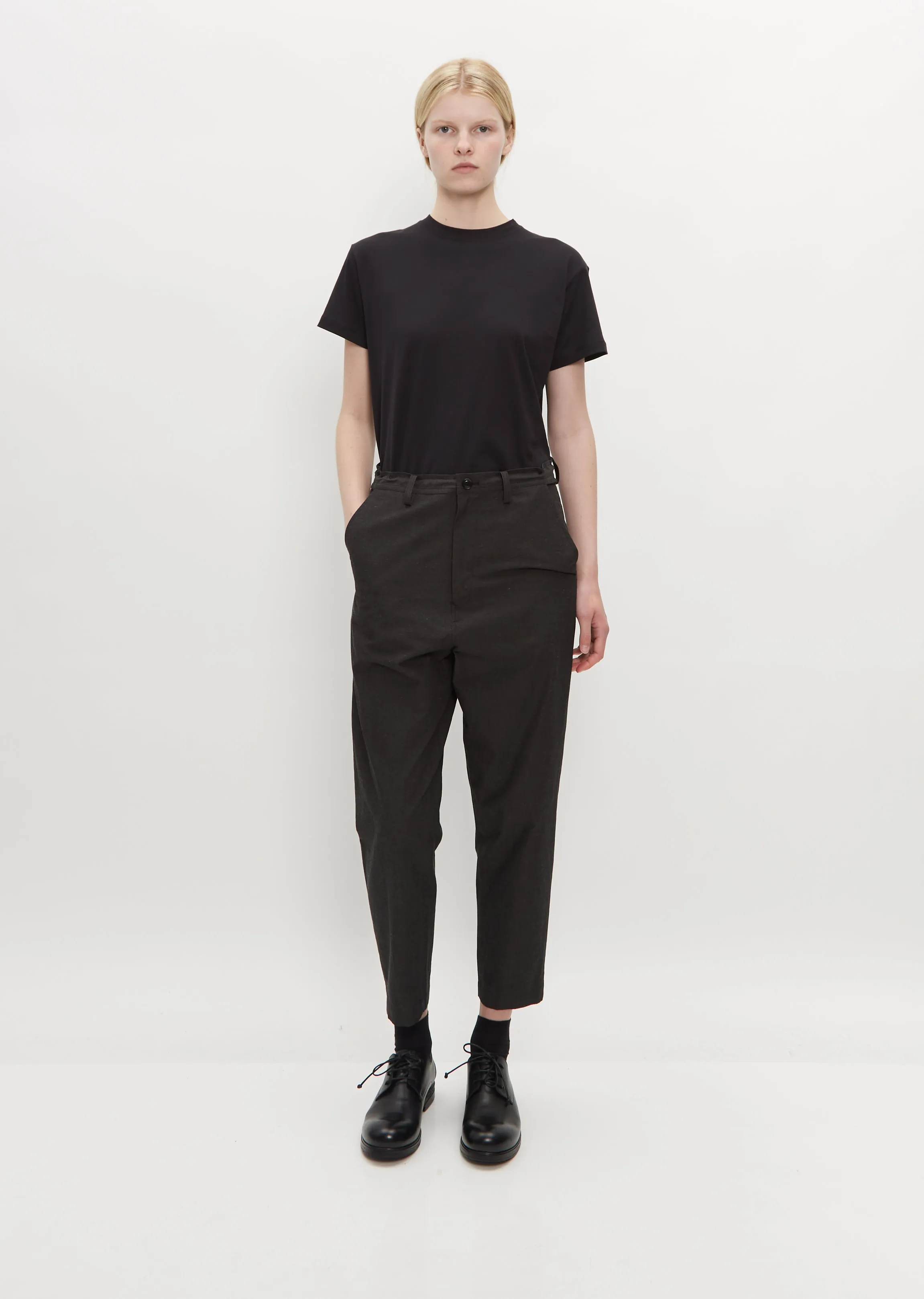 Slim Pants w/ Waist String sold by La Garconne