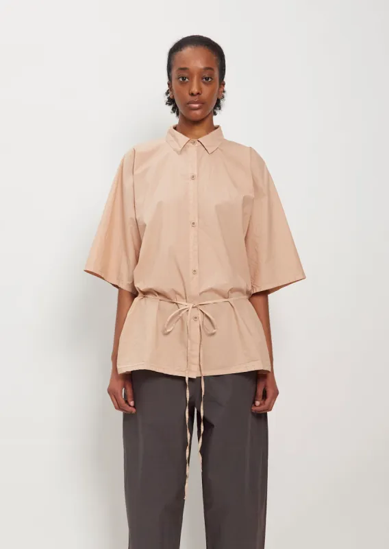 Fiore Cotton Shirt — Nude sold by La Garconne