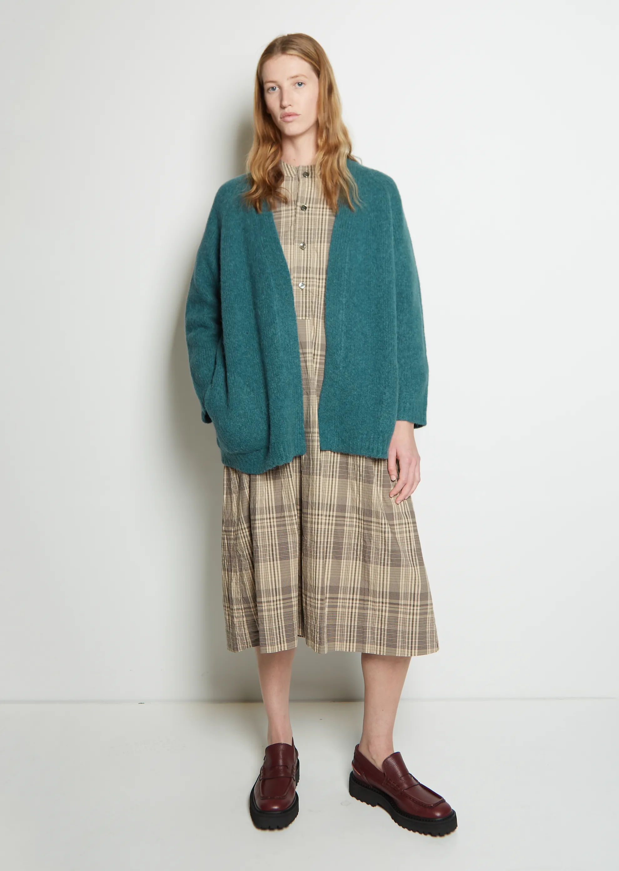 Alpaca & Wool Shaggy Knit Cardigan sold by La Garconne