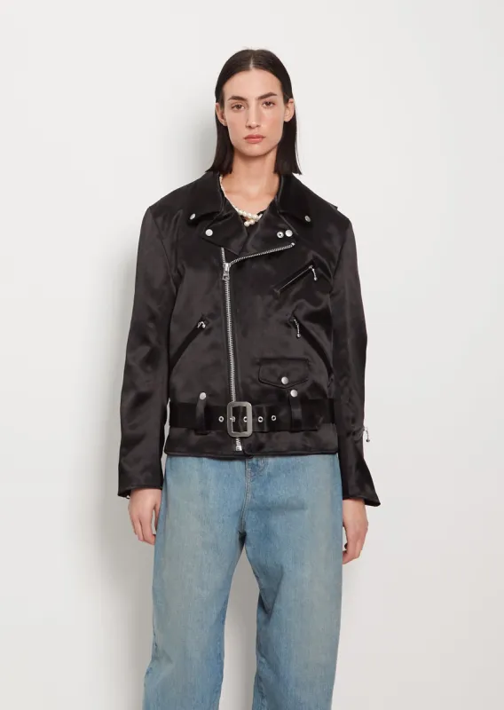 Satin Bonded Moto Jacket made by Junya Watanabe