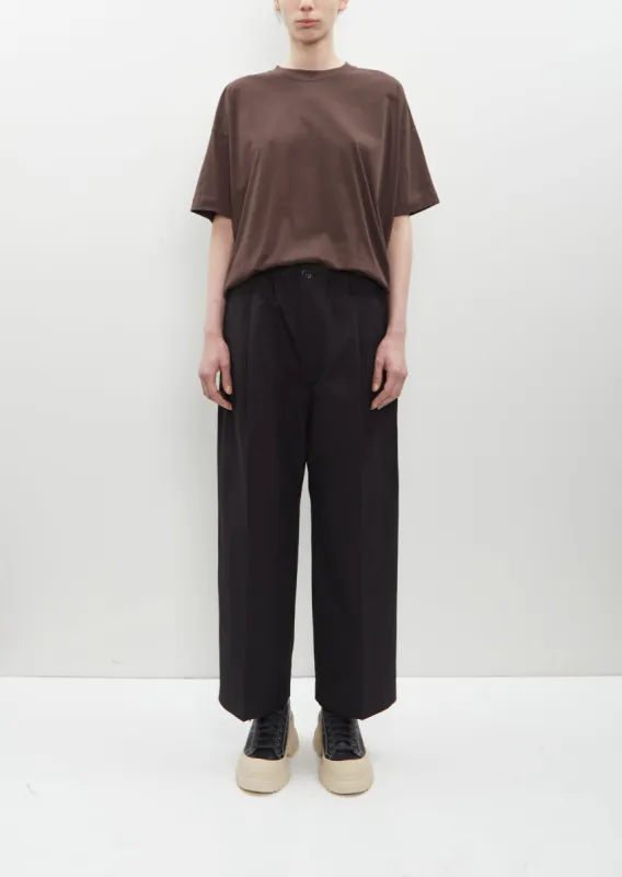Pass Cotton Pants — Off Black sold by La Garconne