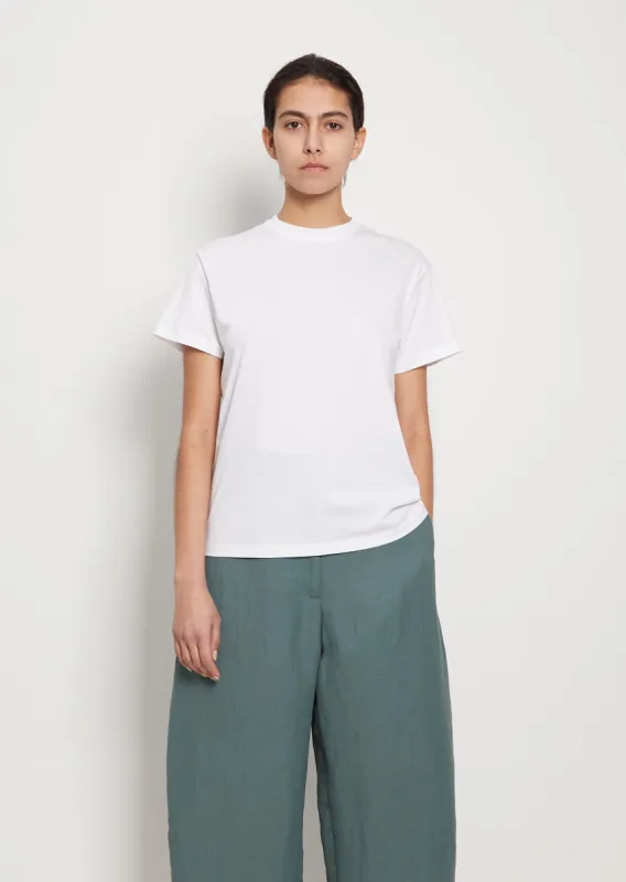 Marine Perfect Cotton Tee — White sold by La Garconne