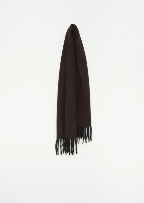 Alpaca Wool Scarf — Dark Brown sold by La Garconne