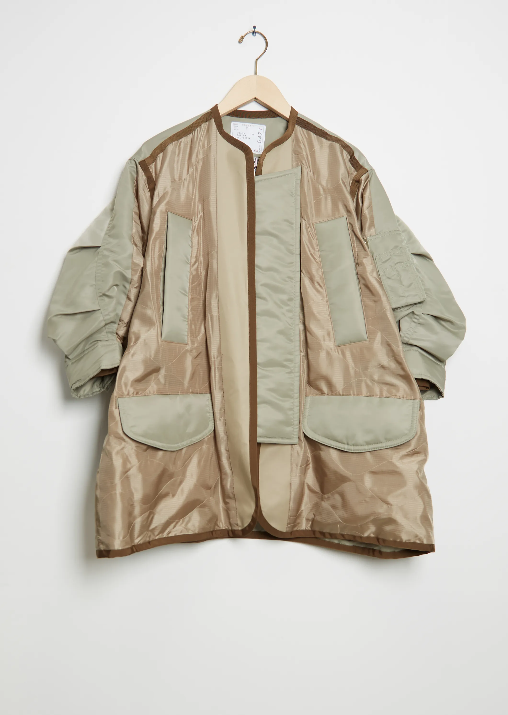 Quilted Blouson Wool Blend Jacket — Beige sold by La Garconne product image thumbnail 5