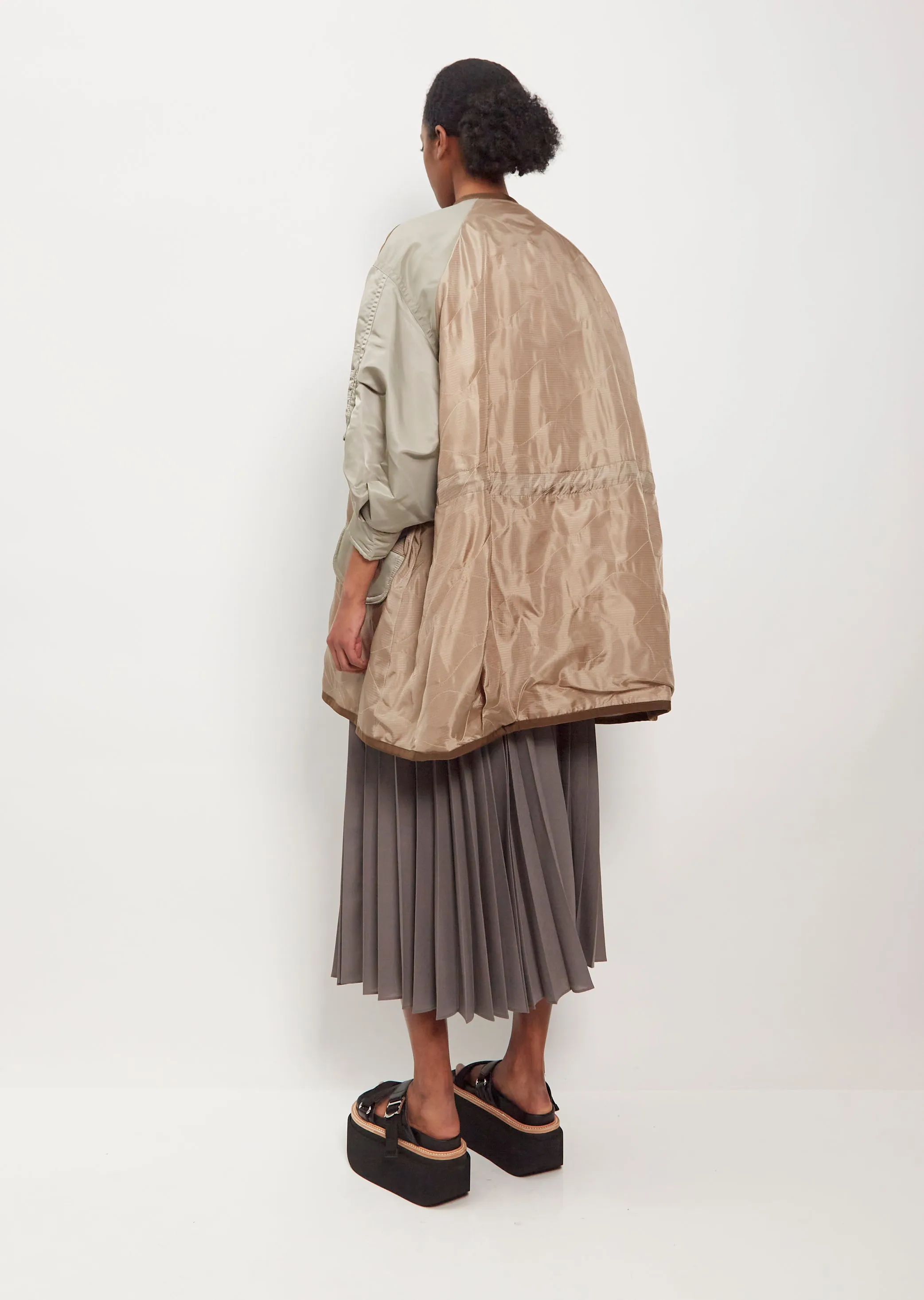 Quilted Blouson Wool Blend Jacket — Beige sold by La Garconne product image thumbnail 3