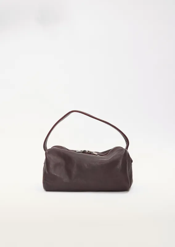 Small Leather Handle Bag — Maroon sold by La Garconne