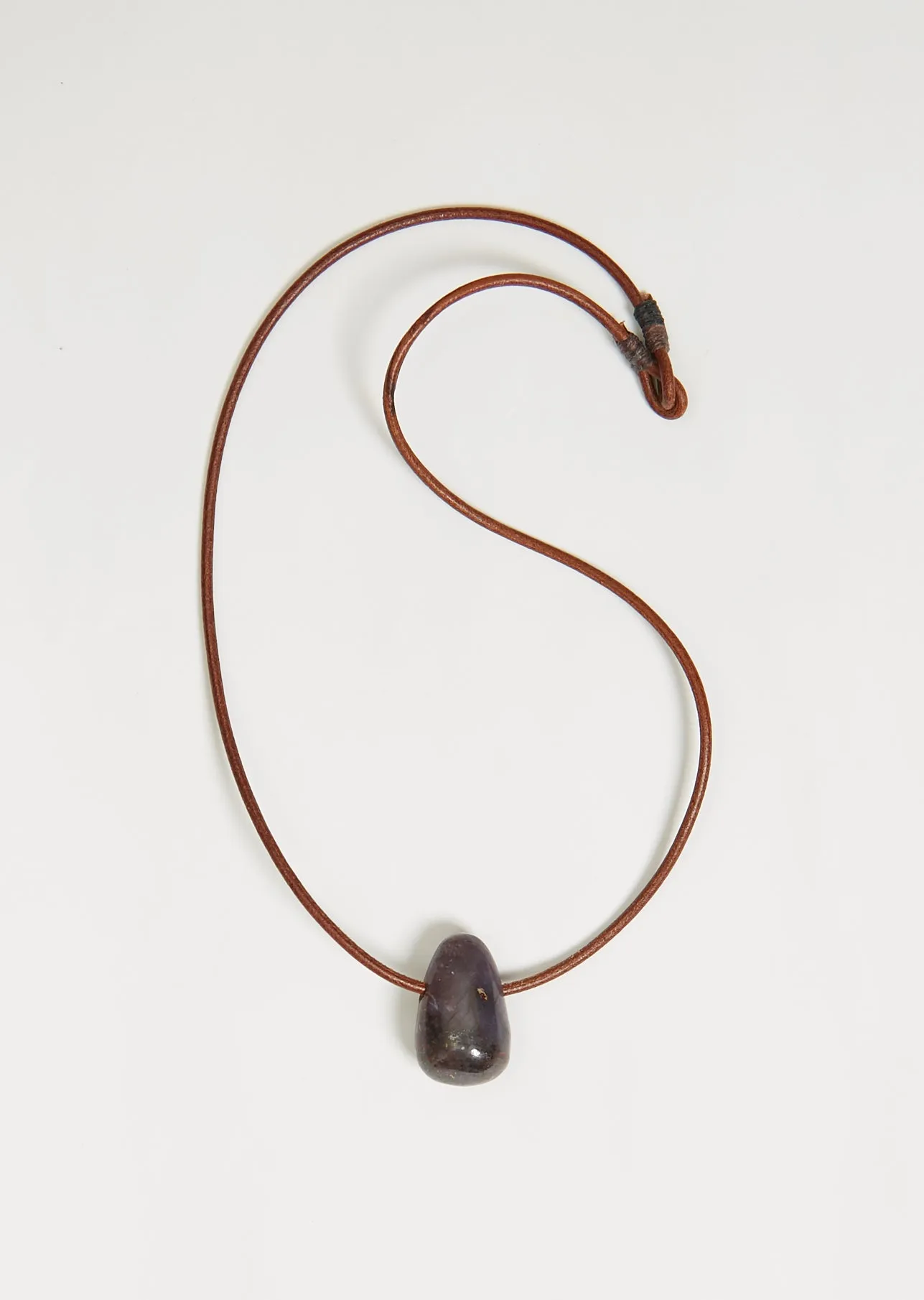 Ruby Leather Cord Necklace sold by La Garconne product image thumbnail 2