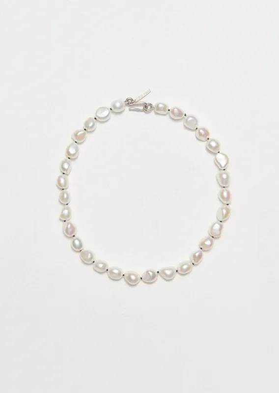 Simple Baroque Pearl Collar 15" sold by La Garconne