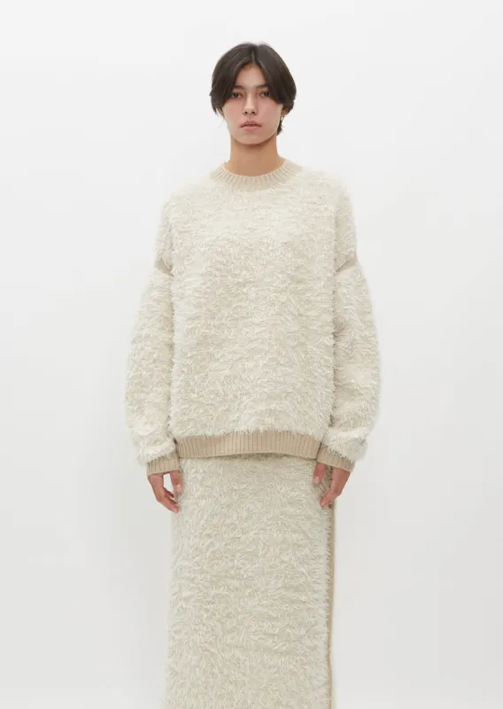 Sherpa Wool and Alpaca Crewneck sold by La Garconne