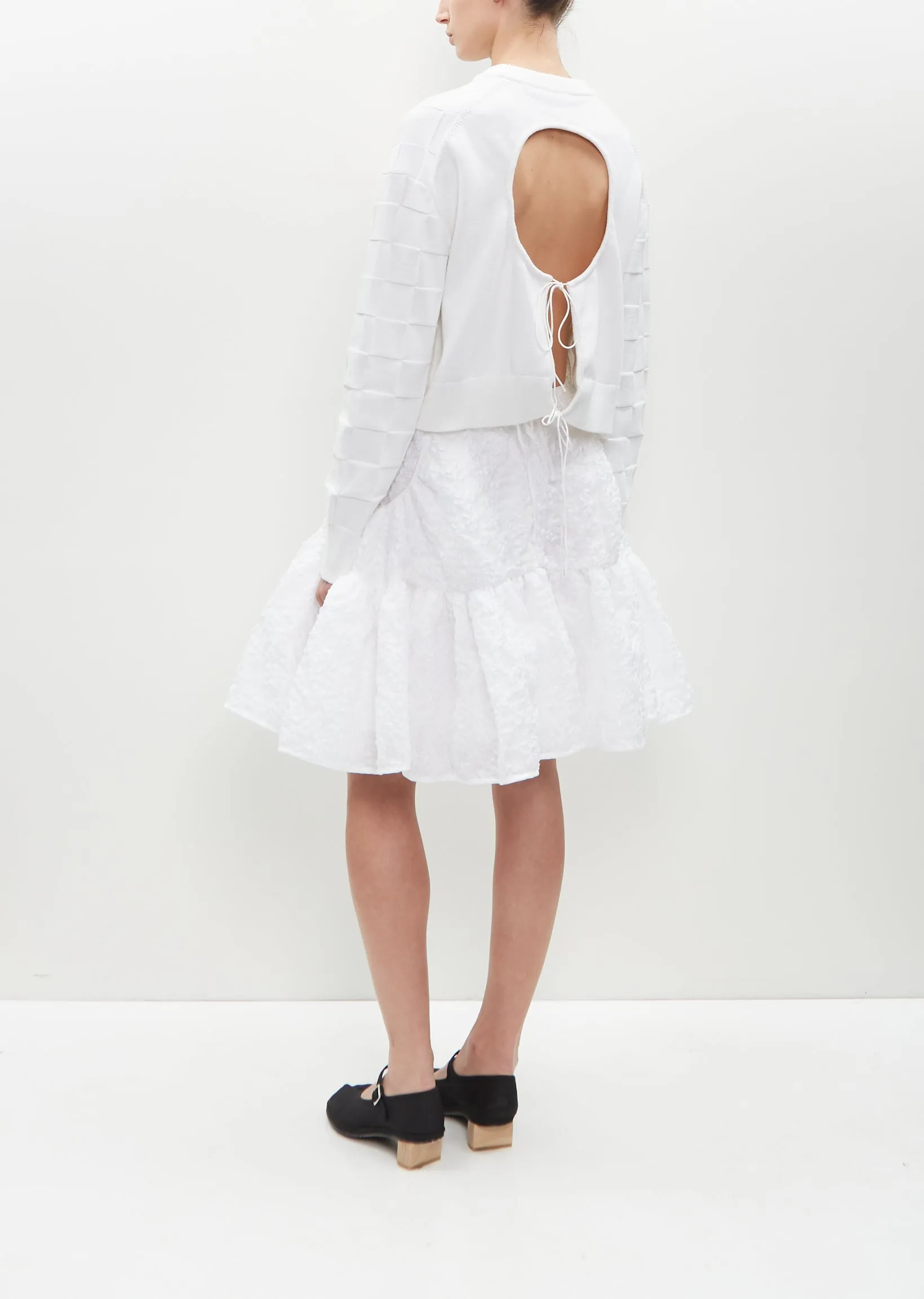 Gilly Skirt Grasmere Matelassé — White sold by La Garconne product image thumbnail 3