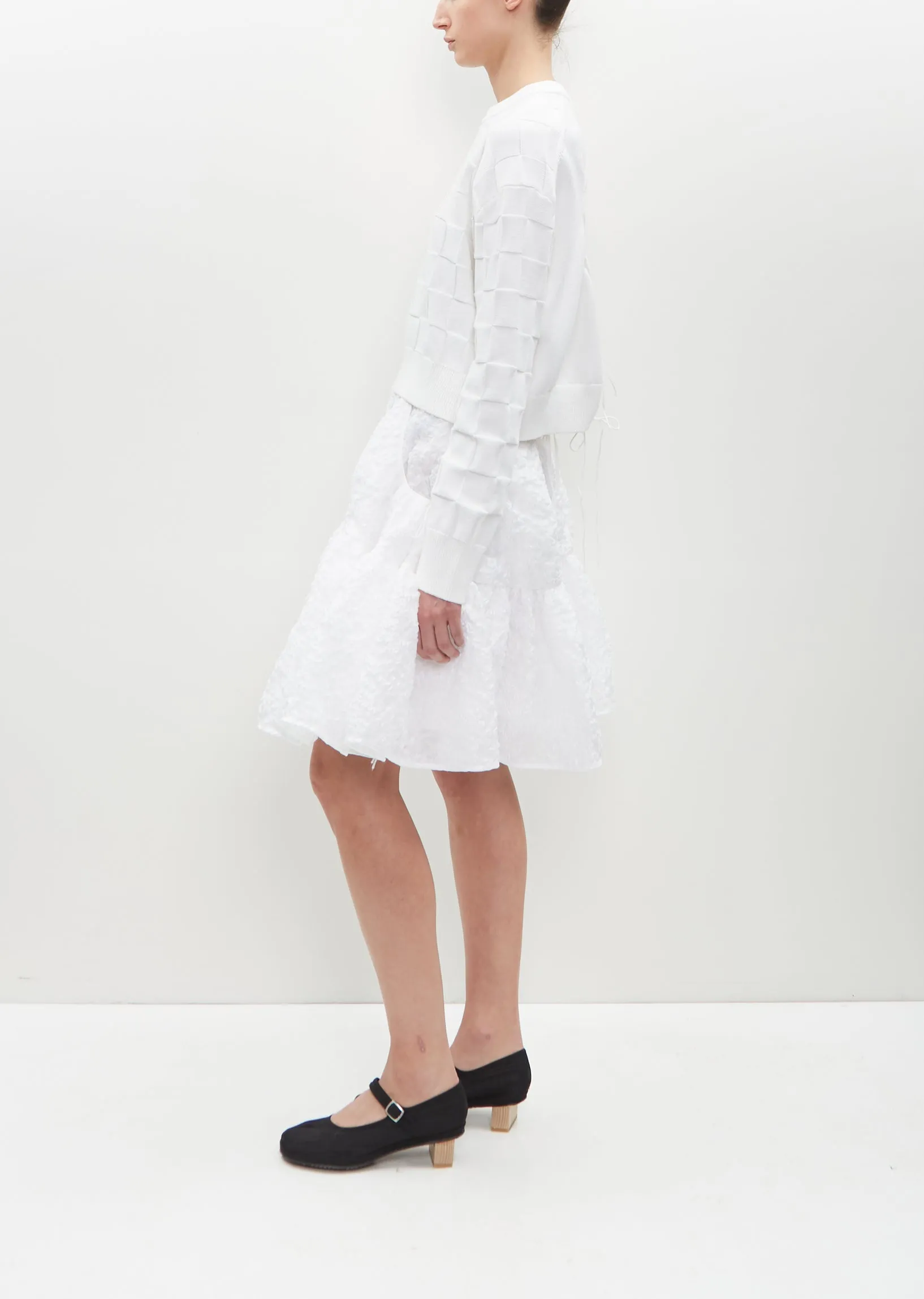 Gilly Skirt Grasmere Matelassé — White sold by La Garconne product image thumbnail 2