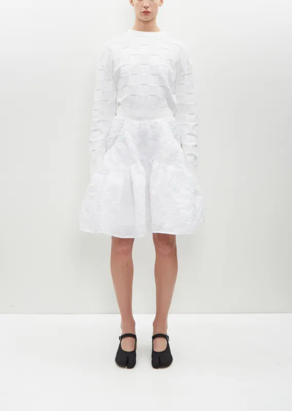Gilly Skirt Grasmere Matelassé — White sold by La Garconne