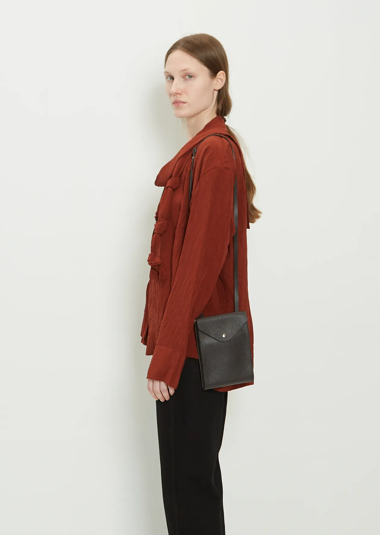 Envelope Strap Bag — Dark Chocolate sold by La Garconne product image thumbnail 3