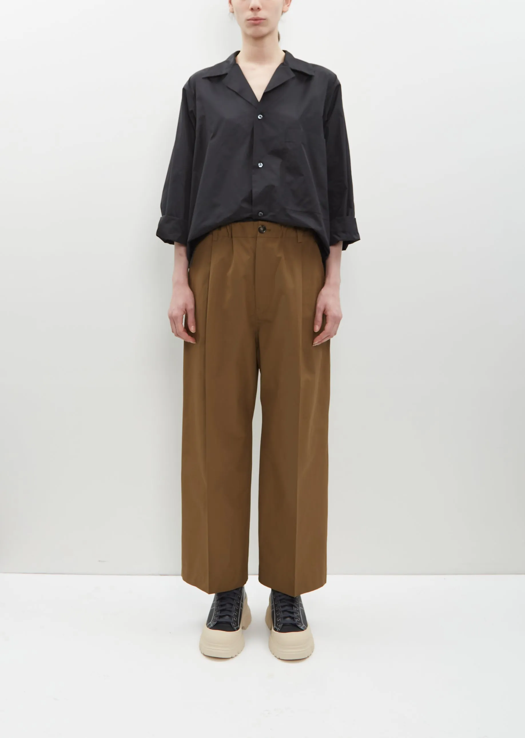 Pass Cotton Pants — Cumin sold by La Garconne