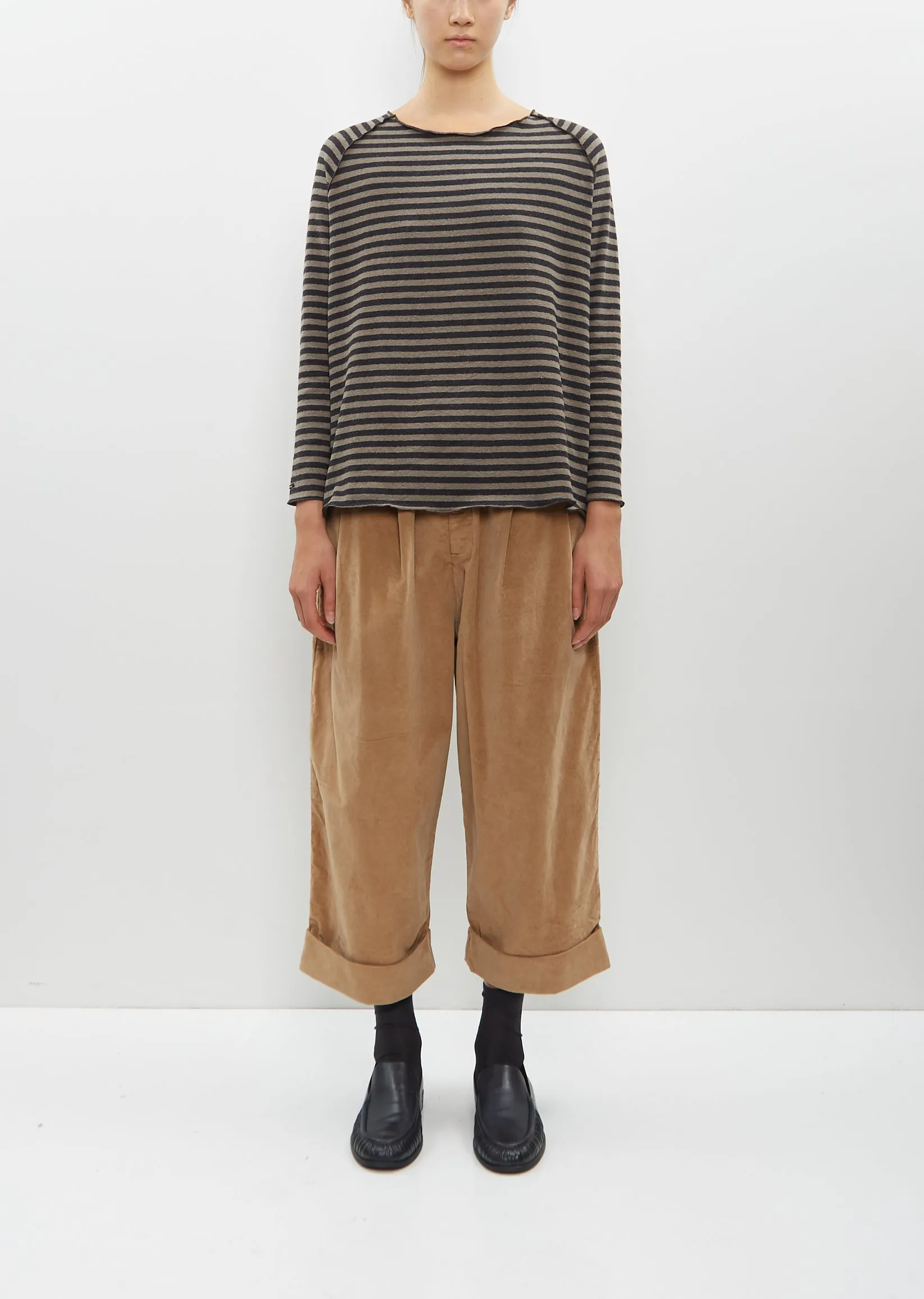 Raglan Riga Stripe Sweater — Slate sold by La Garconne product image thumbnail 4