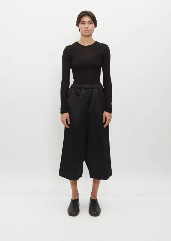 Cropped Crinkle Satin Pants sold by La Garconne