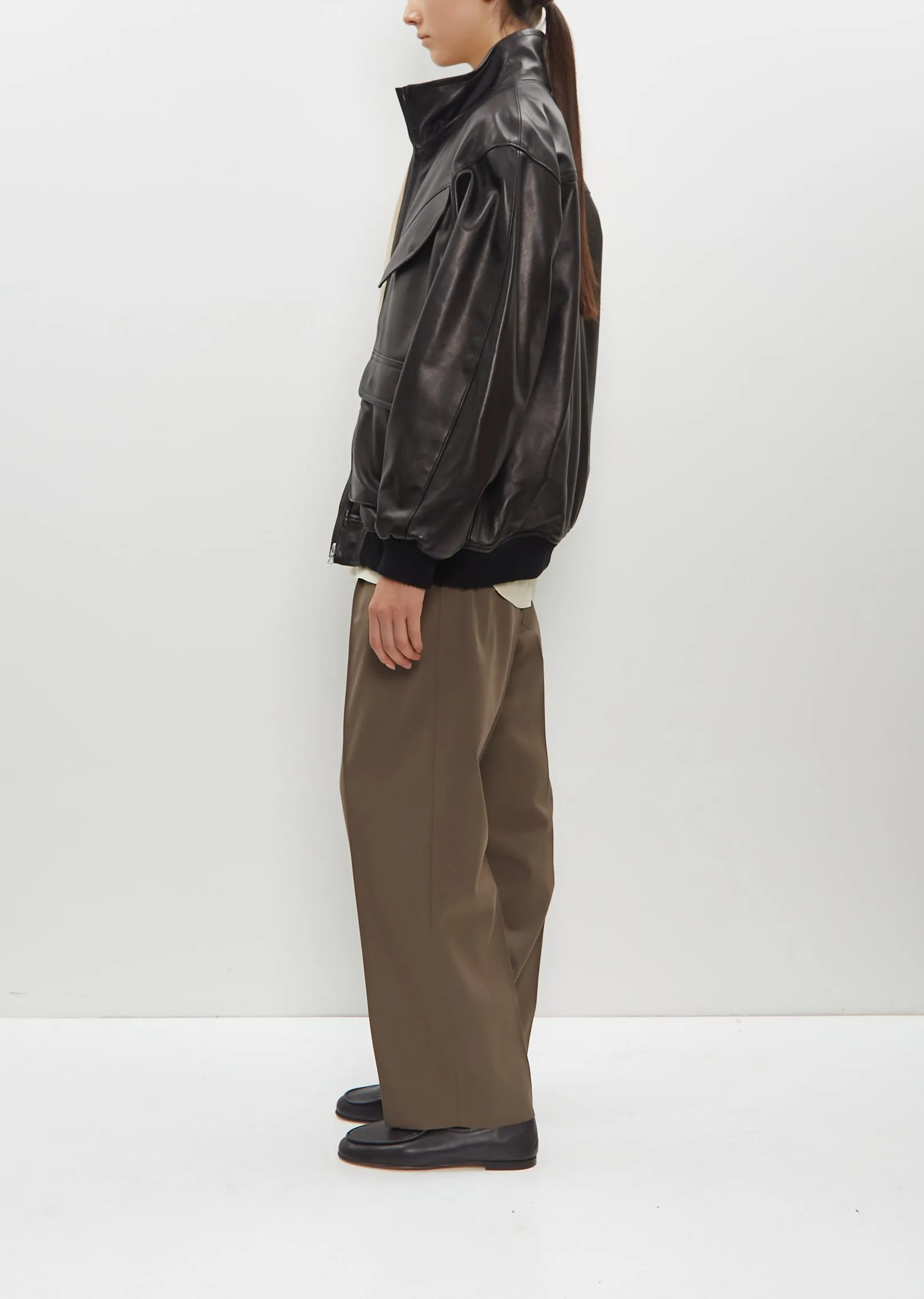 Lamb Leather Zip Blouson sold by La Garconne product image thumbnail 2