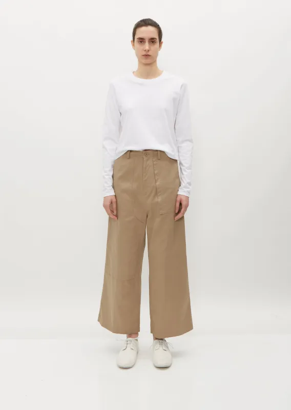 Long Straight Cotton Pants sold by La Garconne
