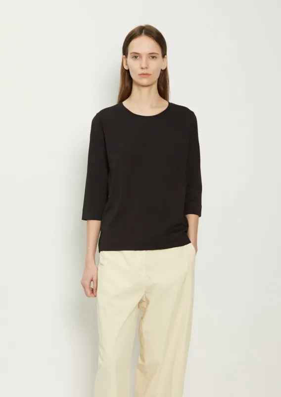 Hefiz Cotton Jersey — Black sold by La Garconne