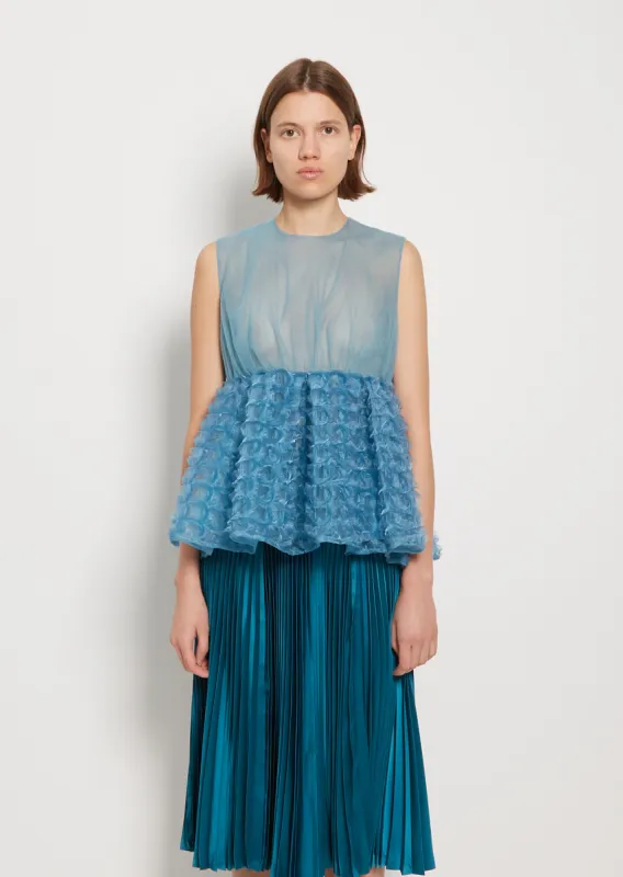 Nylon Tulle and Polyester Organdy Top sold by La Garconne