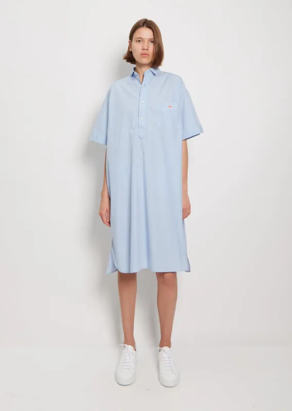 Collared Cotton Dress — Sax sold by La Garconne