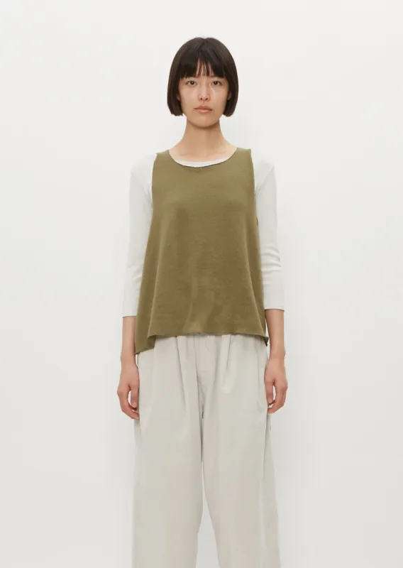Cashmere Vest — Olive sold by La Garconne
