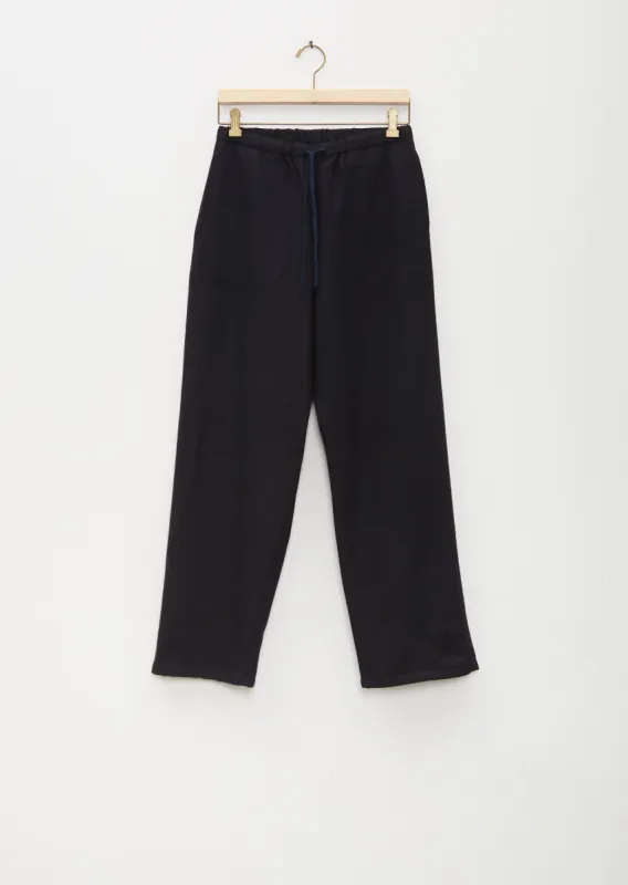Easy Wool Pants — Navy sold by La Garconne