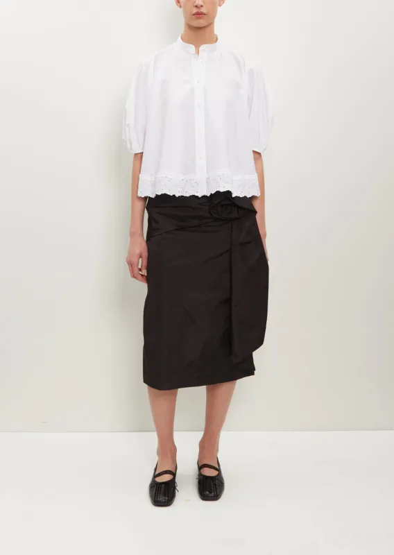 Pencil Skirt with Pressed Rose sold by La Garconne