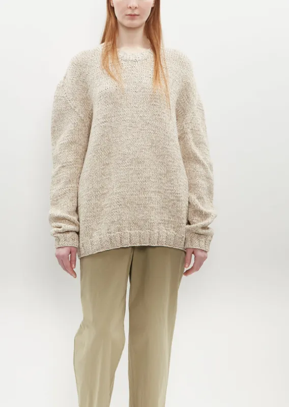 Cotton-Wool Hand Knit Sweater sold by La Garconne