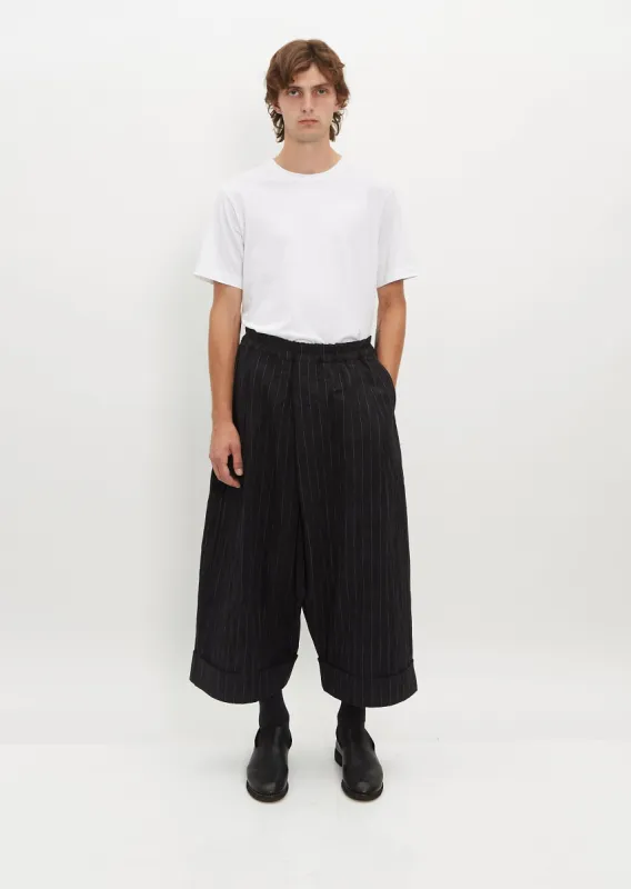 The Baker Trouser — Pinstripe Flint sold by La Garconne