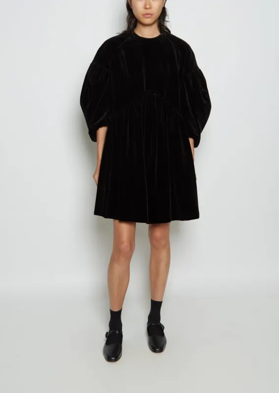 Short Signature Velvet Smock Dress made by Simone Rocha