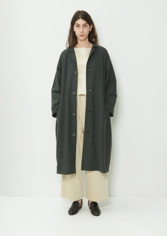 Button Down Wool Blend Coat sold by La Garconne