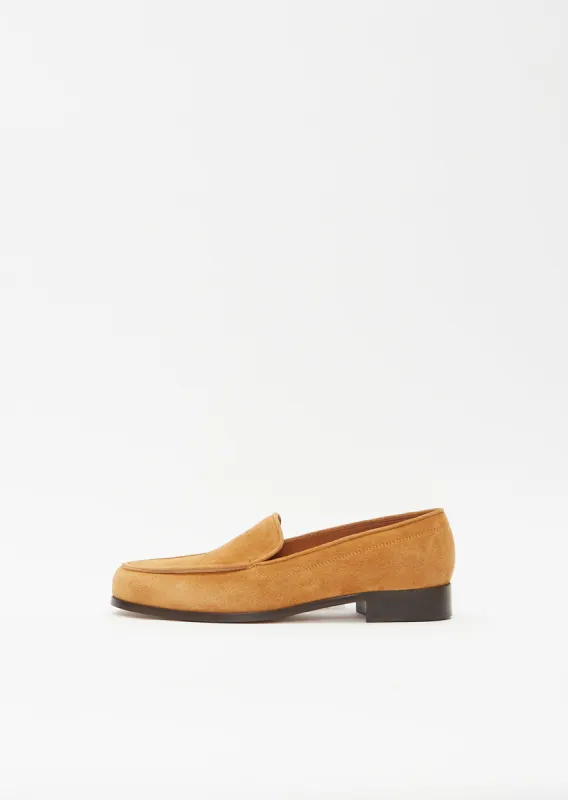 Danielle Loafers — Fawn Suede sold by La Garconne