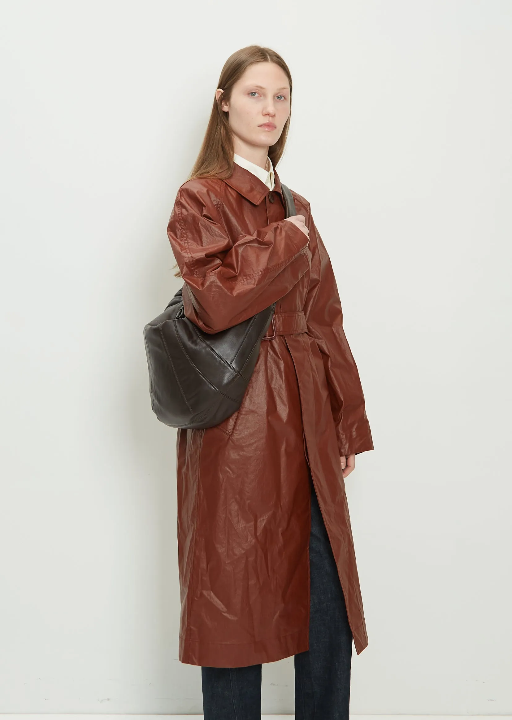 Large Croissant Bag — Dark Chocolate sold by La Garconne product image thumbnail 4