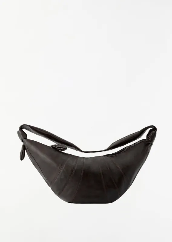 Large Croissant Bag — Dark Chocolate sold by La Garconne