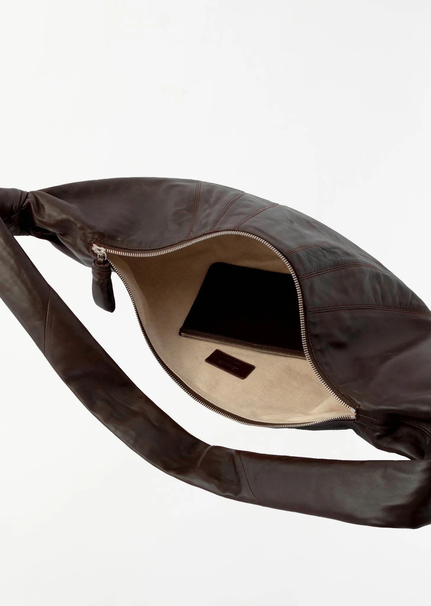 Large Croissant Bag — Dark Chocolate sold by La Garconne product image thumbnail 3